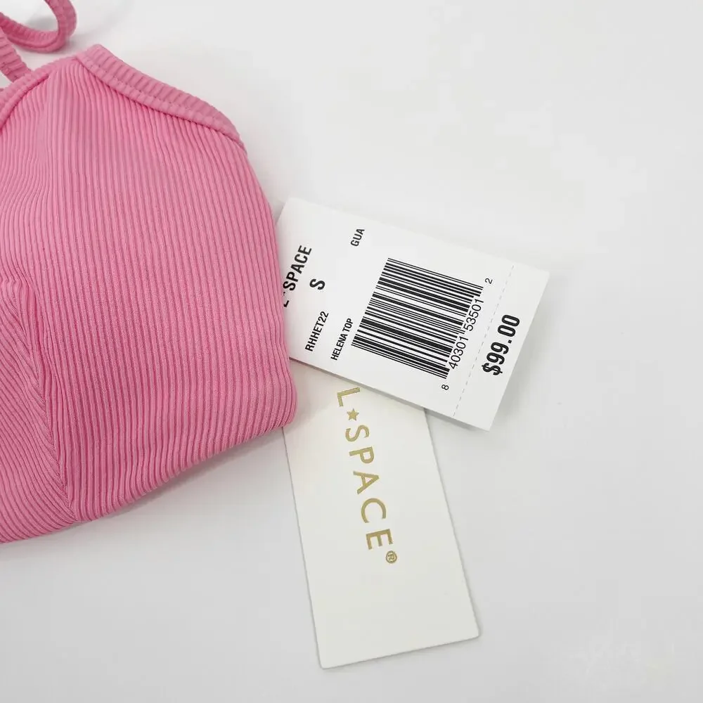 L*Space Helena Underwire Bikini Top Guava Pink - Size Small, NEW With Tags!